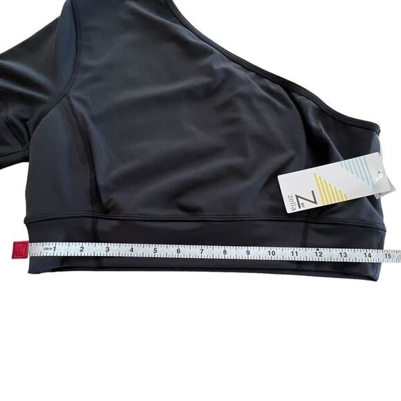 Z by Zella Black Feel Inspired One Shoulder Crop Top Size Large NWT - Picture 7 of 9
